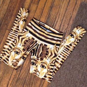 Real Blackmilk Gold Pharoah Leggings